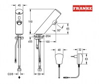 MEZCLADOR LAVABO ELECTRONICO F3V FRANKE WS